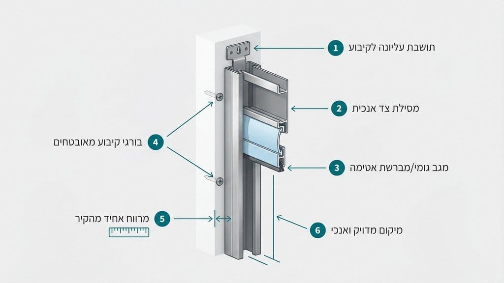 נוצר על ידי מודל בינה מלאכותית Gemini Pro מתקין מקצועי מבצע התקנת תריסים למוסכים