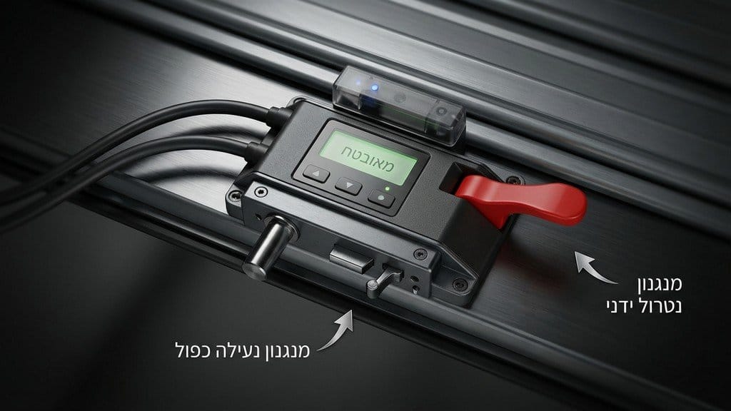 נוצר על ידי מודל בינה מלאכותית Gemini Pro מנגנוני נעילה ובטיחות מתקדמים המותקנים על תריסי מחסנים