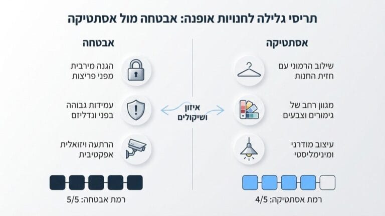 תריס גלילה לחנויות בגדים סגור בשעות הלילה